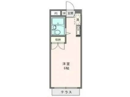 鶴見マンション関東(1K/2階)の間取り写真