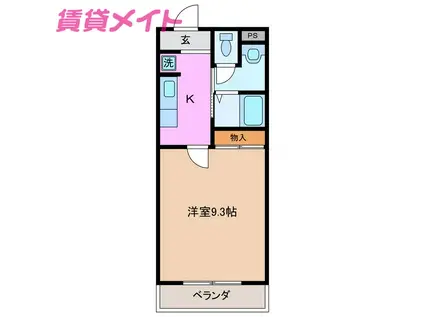 プレミール・レイ(1K/1階)の間取り写真