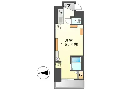 GRAND CHAINON金山(ワンルーム/2階)の間取り写真