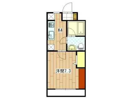 ルミエールメゾン越川(1K/3階)の間取り写真