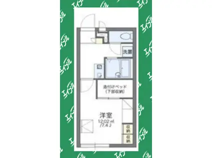 レオパレスISHIDA(1K/3階)の間取り写真