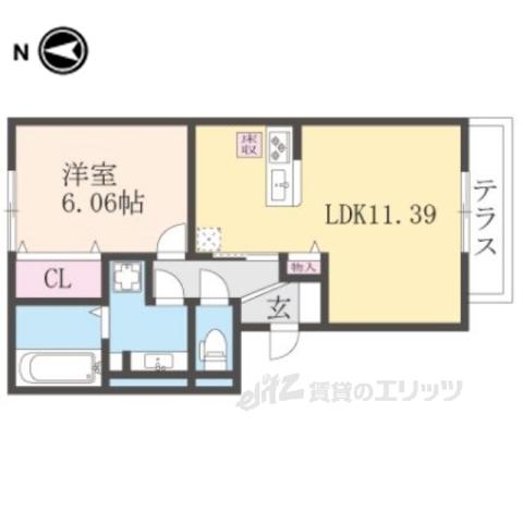 ベルコート川崎(1LDK/1階)の間取り写真