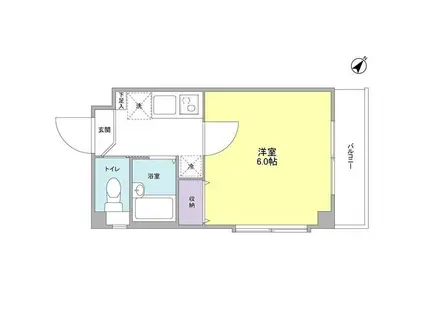 メゾンフラワー田園調布(1K/3階)の間取り写真