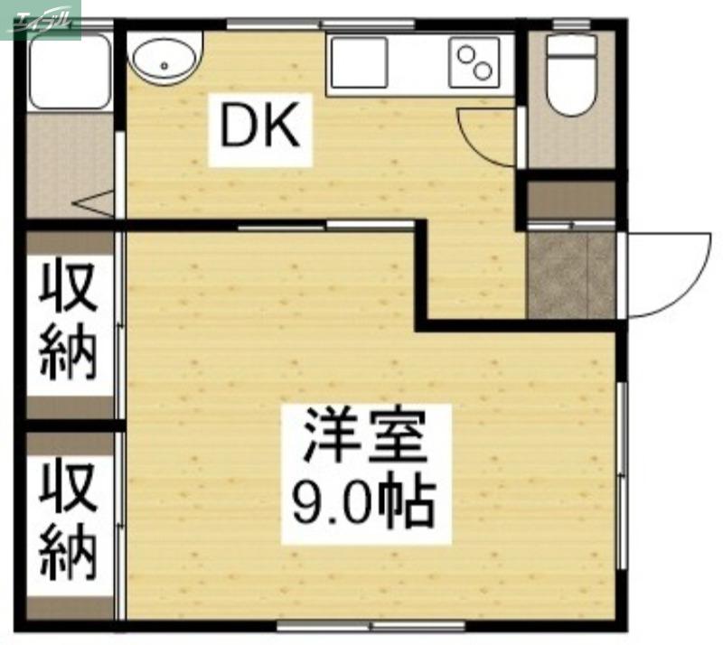 コーポコニー(1DK/1階)の間取り写真