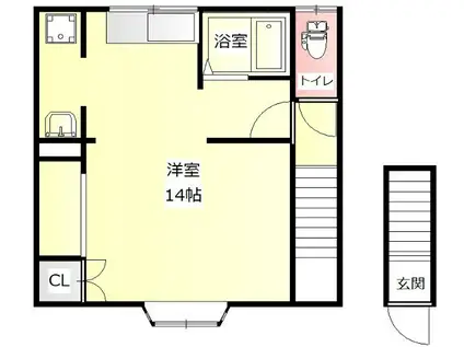 プレミール中野(1K/3階)の間取り写真