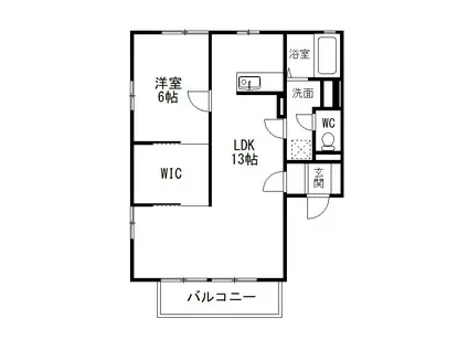 センチュリーレジデンスII(1LDK/1階)の間取り写真