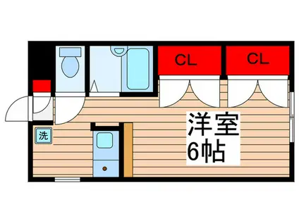 オリバーハウスII(ワンルーム/1階)の間取り写真