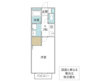 アイヴィザージュ(1K/1階)の間取り写真