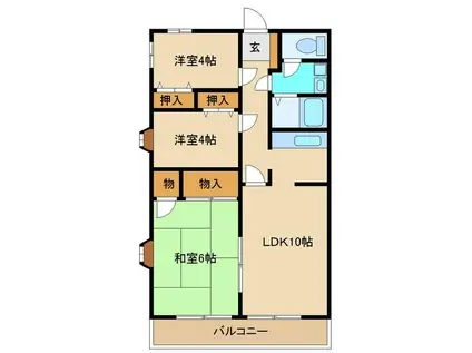 ポートアイランド坂戸(3LDK/2階)の間取り写真