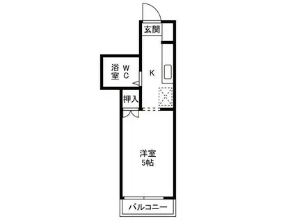 エヌケー初石(ワンルーム/2階)の間取り写真