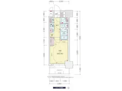 プレサンス太閤通ファシール(1K/5階)の間取り写真