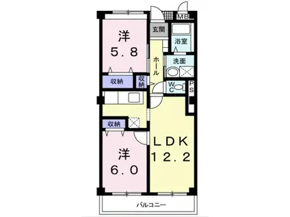 パークグレイス(2LDK/1階)の間取り写真