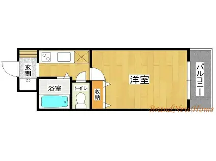 スタツィオーネ中百舌鳥(1K/6階)の間取り写真