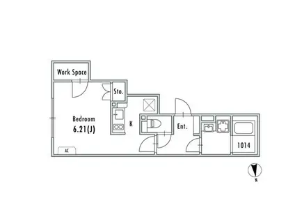 GRAN PASEO大森II(ワンルーム/2階)の間取り写真