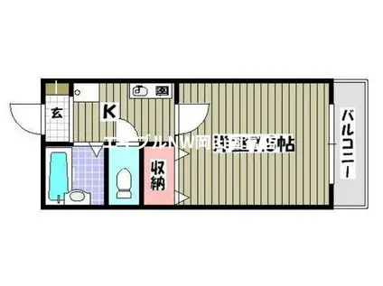 ラフィーネ美津屋(1K/3階)の間取り写真