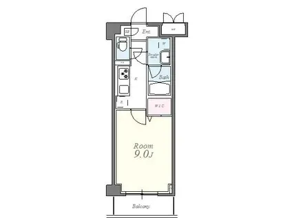 サンブリーズ(1K/2階)の間取り写真