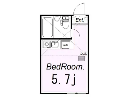 ユナイト野島アレッサンドロ(ワンルーム/1階)の間取り写真