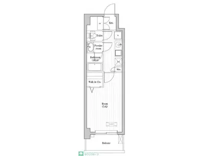 文京本駒込レジデンス(1K/2階)の間取り写真