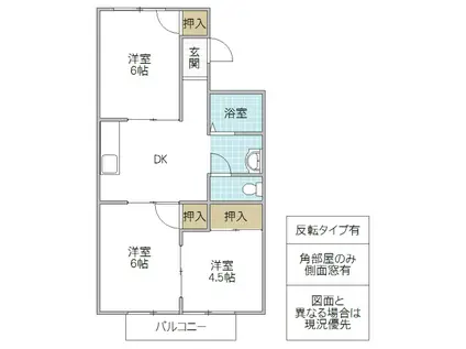 メゾン・リフォーレ(3DK/1階)の間取り写真