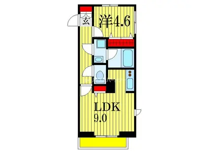 MADERI(1LDK/2階)の間取り写真