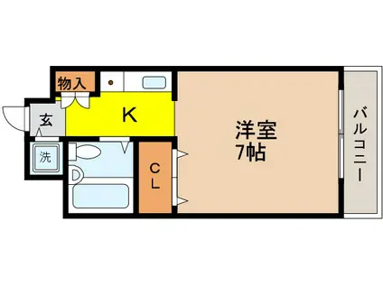 ジョイフル東灘(1K/1階)の間取り写真