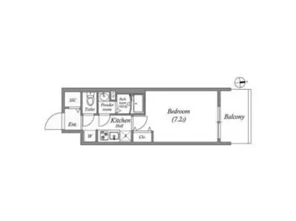 アドバンス大阪アネラ(1K/9階)の間取り写真