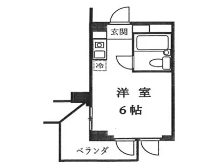 東村山ペガサスビルA館(ワンルーム/5階)の間取り写真