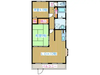 アム-ル(2LDK/2階)の間取り写真