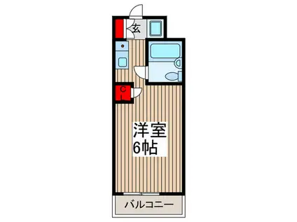 ベルシャトウ四谷(ワンルーム/3階)の間取り写真