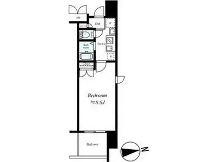 パルティール今池(1K/10階)の間取り写真