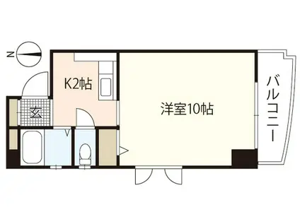 シャルム山田(1K/2階)の間取り写真