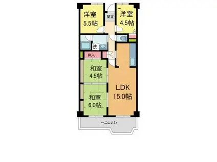 シティライフ逆瀬川 アピアⅠ(4LDK/12階)の間取り写真
