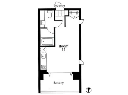 ベルファース東麻布テラス(ワンルーム/5階)の間取り写真