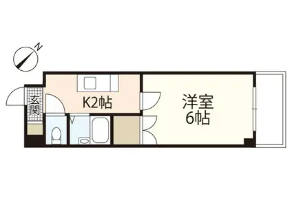 キャピタル祇園(1K/4階)の間取り写真