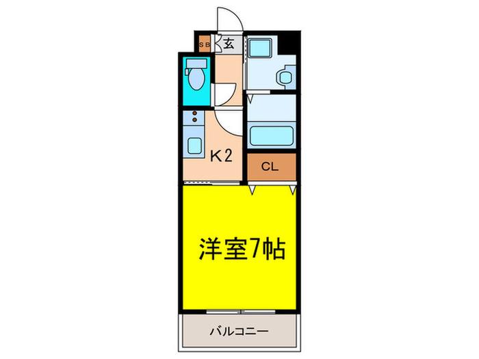 GRANDE ETOILE(1K/3階)の間取り写真