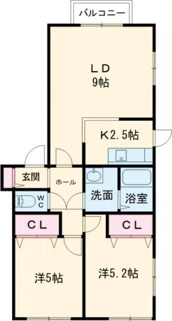 メゾン・ド・KII(2LDK/4階)の間取り写真