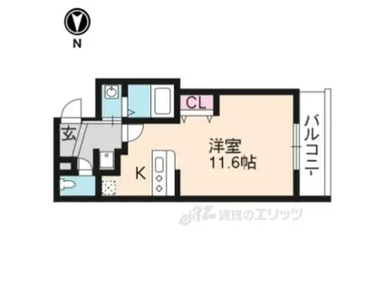 GRANDVUE西陣(1K/5階)の間取り写真