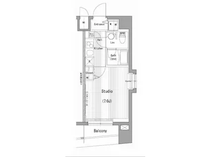ガーラ・グランディ横濱桜木町(1K/8階)の間取り写真