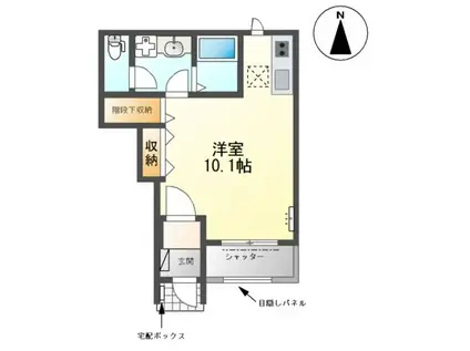 ウィズユーIII(ワンルーム/1階)の間取り写真