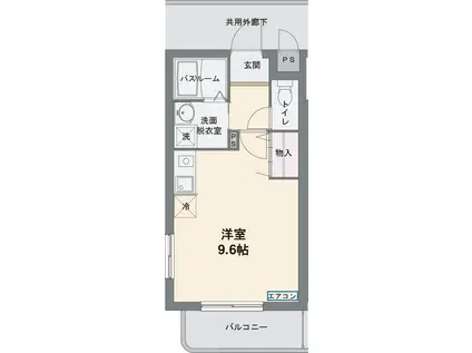 フロレスタ(ワンルーム/3階)の間取り写真