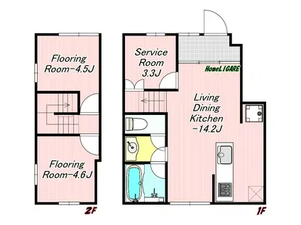 BOWHOUSE(2SLDK/1階)の間取り写真