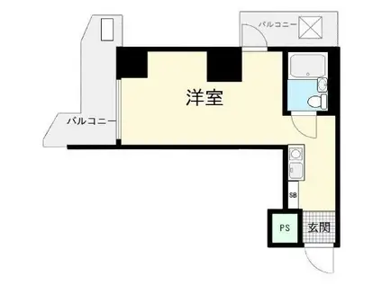銀座ダイヤハイツ(ワンルーム/11階)の間取り写真