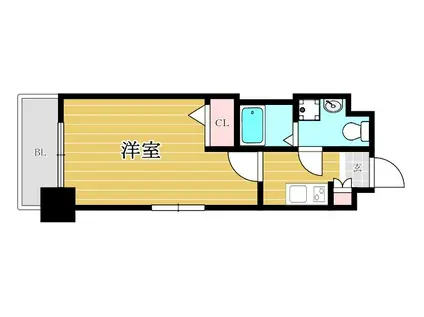 エンクレスト警固(1K/2階)の間取り写真