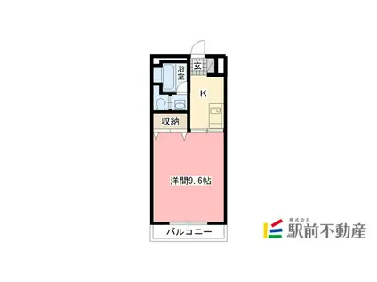 SUNパール駅前(1K/6階)の間取り写真