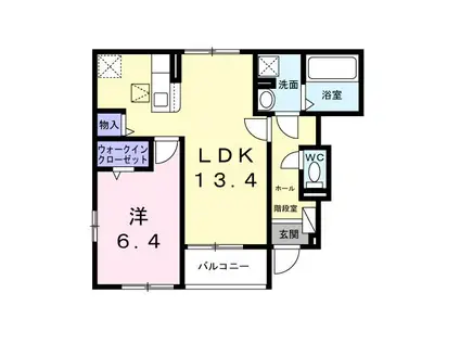 ハウス フェリーチェ II(1LDK/1階)の間取り写真