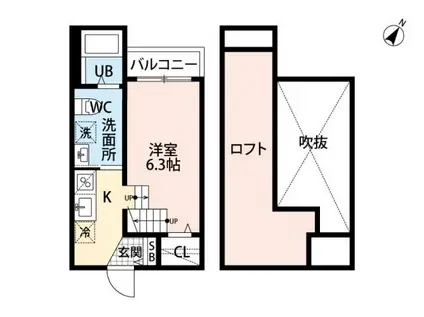 フェリーチェ井尻(ワンルーム/1階)の間取り写真