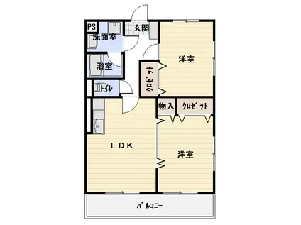 アークブラン(2LDK/3階)の間取り写真