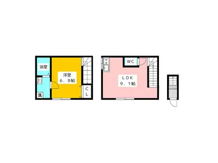 エクセルコート武蔵関(1LDK/2階)の間取り写真