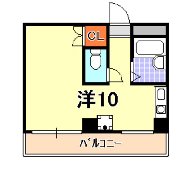 ベルデ北野(ワンルーム/2階)の間取り写真