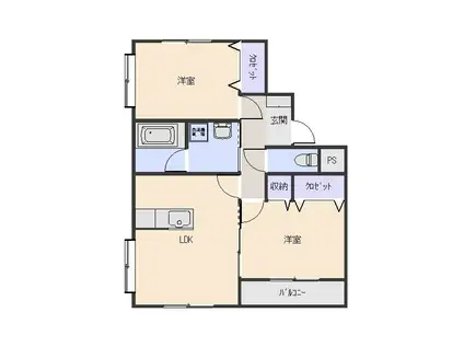 セントラルパーク(2LDK/1階)の間取り写真